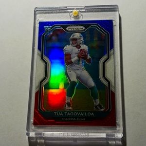 Tua Tagovailoa Rookie Red White & Blue Miami Dolphins Football NFL Prizm